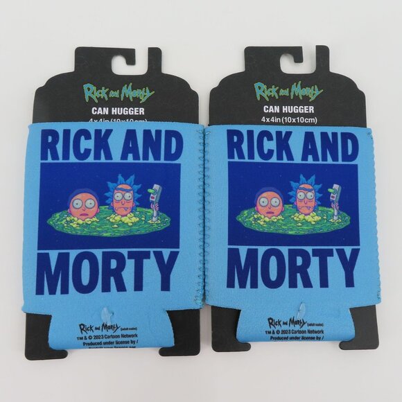 Rick and Morty Set of 2 Can Hugger Koozie Coozies Standard Size 4in x 4in NEW - Picture 7 of 8